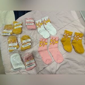 Kids Unisex Flame Socks